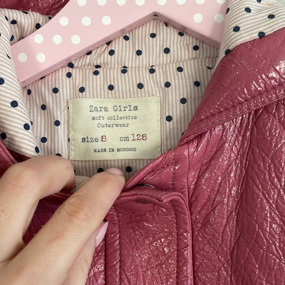 ZARA Girl coat leather - Picture 2 of 7